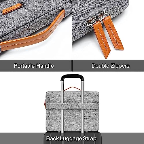 MOSISO 360 Protective Laptop Case 16 inch, 15-15.6 inch Laptop Sleeve Compatible with MacBook Pro 16, HP Acer Dell Lenovo ASUS, Side Open Carrying Case with 4 Zipper Pockets&Handle, Gray - color: Gray, size: 16 inch