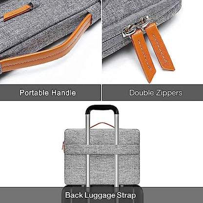 MOSISO 360 Protective Laptop Case 16 inch, 15-15.6 inch Laptop Sleeve Compatible with MacBook Pro 16, HP Acer Dell Lenovo ASUS, Side Open Carrying Case with 4 Zipper Pockets&Handle, Gray - color: Gray, size: 16 inch