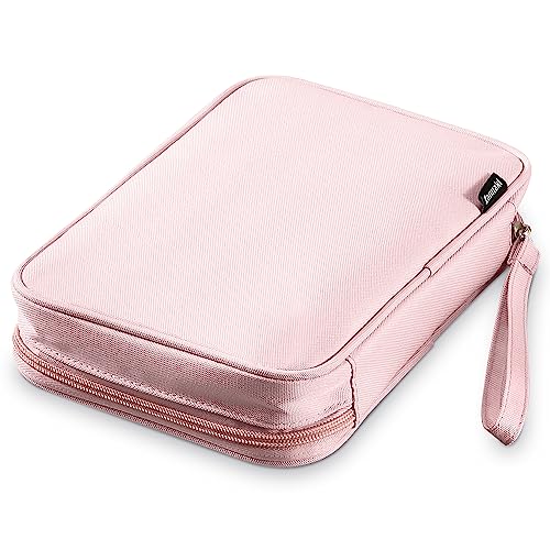 Zannaki Big Capacity Storage Pouch Marker Pen Pencil Case Simple Stationery Bag Box Art Tool & Sketch Storage Boxes for Bullet Journal Middle High School Office College Student Girl Women Adult Teen - color: Ice Pink