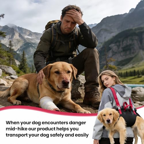 Wakytu Dog Emergency Rescue Sling - Lightweight Packable Lift Harness - size: XL（22-33lbs）