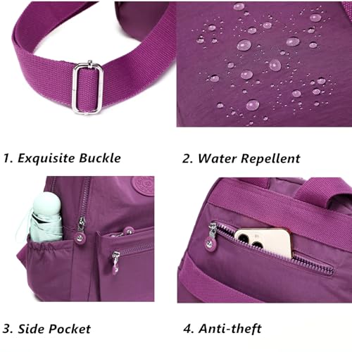 Mini Backpack Purse for Women, Stylish Daypack Shoulder Bag, Small Lightweight Daypack for Work Travle College (A- Purple) - color: A- Purple