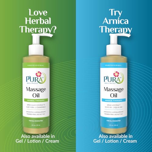 Herbal Therapy 8 Fl oz Massage Oil, Aloe Vera, Professional, Massage Therapy, Deep Tissue, Unscented, Hypoallergenic, Natural Ingredients, Skin Hydrating, Moisturizing, Muscle Relief - size: 8 Fl Oz (Pack of 1)