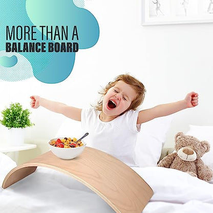 Wooden Wobble Balance Board for Preschool Toddlers, Children and Adults