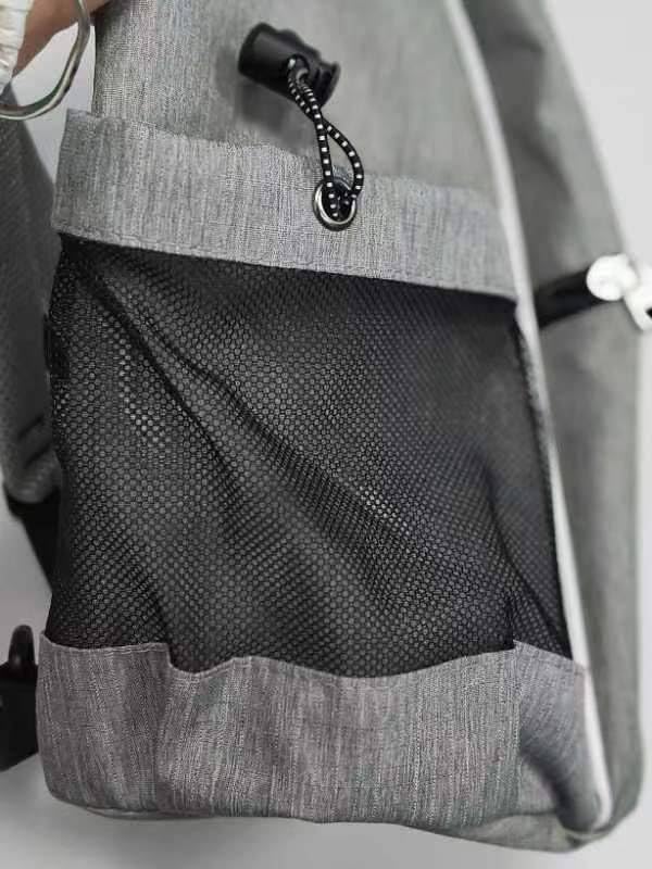 Personalized Pickleball Bag - Custom Paddle Backpack with Name or Logo, Crossbody Reversible Sling for Men & Women with Fence Hook and Water Bottle Holder - color: Gray