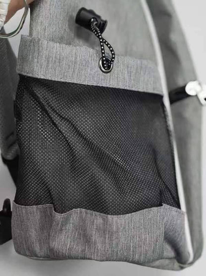 Personalized Pickleball Bag - Custom Paddle Backpack with Name or Logo, Crossbody Reversible Sling for Men & Women with Fence Hook and Water Bottle Holder - color: Gray