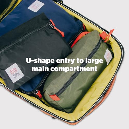 Topo Designs Global Travel Bag – 30L or 40L - Carry-On Compliant Most Airlines, Durable Travel Duffel Bag, Clam Shell Main Pocket, Laptop Sleeve, Backpack, Luggage (30L / Woodland/Elmwood) - color: Woodland/Elmwood, size: 30L