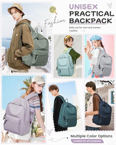BJLFS Purple School Backpack for Girls Boys,Waterproof Bookbag for Women Men, Mini College Student School Bag, Lightweight Travel Rucksack Casual Daypack,Laptop Backpacks - color: Purple