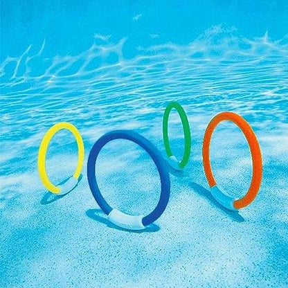 Pool Diving Toys, Underwater Swimming Pool Toys for Kids Ages 4-8, Diving Rings and Training Sharks for Learning to Swim, 8 Pack
