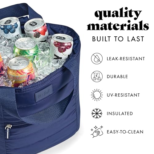 Fit & Fresh Mari Insulated Soft Backpack Cooler Tote, 12-Can Capacity - color: Midnight Blue
