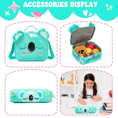 Meetbelify Kids School Backpacks for Girls Boys Backpack with Lunch Bag for Elmentary Students - color: 01 A koala