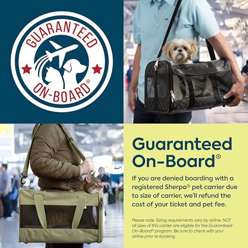 Sherpa 2-in-1 Backpack Travel Pet Carrier, Airline Approved & Guaranteed On Board - Gray, Medium - size: 17.0"L x 10.5"W x 11.0"H, style: Duffel Pet Backpack