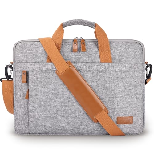 ESTARER Laptop Bag 17-17.3 Inch, Computer Bags for Men Water-resistant Canvas Laptop Case Slim Laptop Sleeve Fits Hp/Dell/Asus/Lenovo/Acer, Light Grey - color: Light Grey, size: 17-17.3 Inch