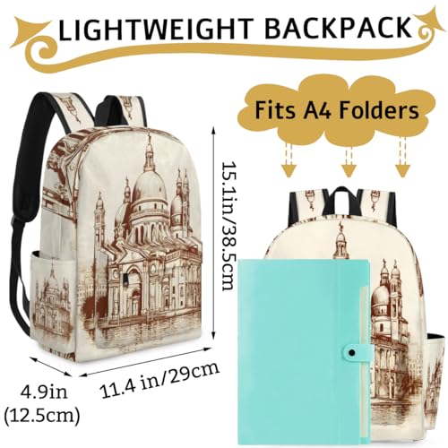QsirBC Small Travel Backpack City Interesting Texture Casual Daypack Backpacks Lightweight Waterproof College Bookbags for Women Gift - color: City Interesting Texture