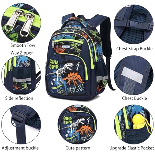 Cusangel Backpack for Boys Girls School Bookbags,Kindergarten Elementary Middle School Lightweight Waterproof Multifunctional Large Capacity for Backpack (16inch Luminous dinosaur) - color: Luminous Dinosaur 16in