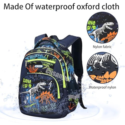 Cusangel Backpack for Boys Girls School Bookbags,Kindergarten Elementary Middle School Lightweight Waterproof Multifunctional Large Capacity for Backpack (17inch Luminous dinosaur) - color: Luminous Dinosaur 17in
