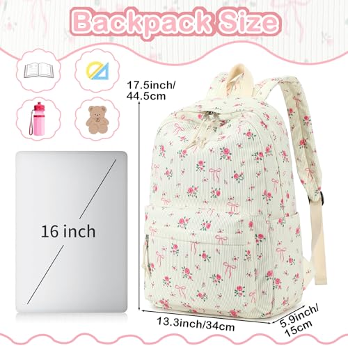 LEDAOU School Backpack for Teen Girls Elementary Middle School Bookbag Kids Backpacks Women Laptop Backpack Travel Daypack - color: Pink-black Bow