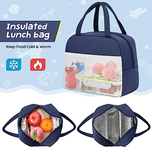 ACESAK Backpack for Boys - Boy Backpack Schoolbag for Boys Kids Children Teens Girls Elementary Middle School Bags, Waterproof Lightweight Kids Bookbag Backpacks Casual Daypack with Lunch Bag Set - color: Blue