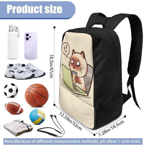 Basketball Backpack With Separate Ball Compartment And Shoes Fit Basketball Volleyball Football - color: Working Cat