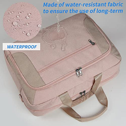 Laptop Bag 17.3 Inch Work Briefcase Laptop Case Computer Messenger Bag - color: Pink, size: 17 inch