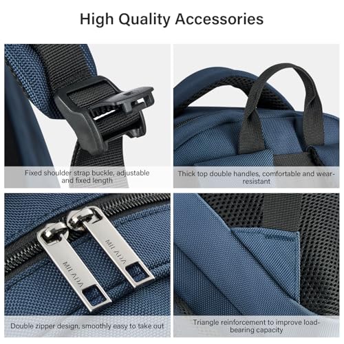 MILADA Travel Backpack For Men Laptop Backpack Women Business Carry On Backpack Airline Approved Fits 16.5 Inch Laptop Bag Work Backpack, Blue - color: Blue
