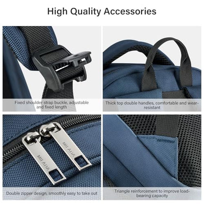 MILADA Travel Backpack For Men Laptop Backpack Women Business Carry On Backpack Airline Approved Fits 16.5 Inch Laptop Bag Work Backpack, Blue - color: Blue