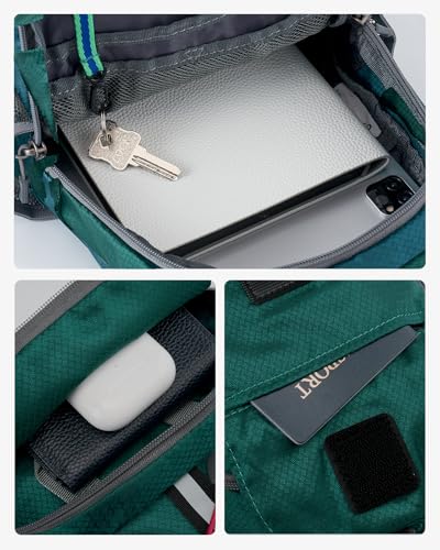WATERFLY Packable Small Crossbody Sling Backpack Shoulder Chest Bag Daypack for Hiking Traveling - color: Turquoise