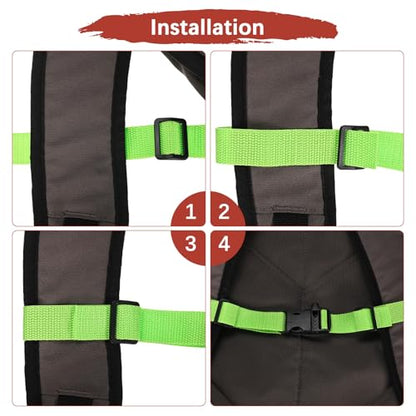 Backpack Chest Strap Adjustable Sternum Straps with Emergency Whistle Buckle Use for Backpack Replacement - color: Fluorescent Green