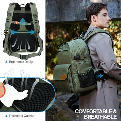 Padwa Lifestyle Green Professional Camera Backpack - Large Capacity Nylon Photography Camera Bag with Thick Padded Comfort Strap and Wide Waist, Versatile Photographer,Multi Cameras,Lensas,a Laptop - color: Green