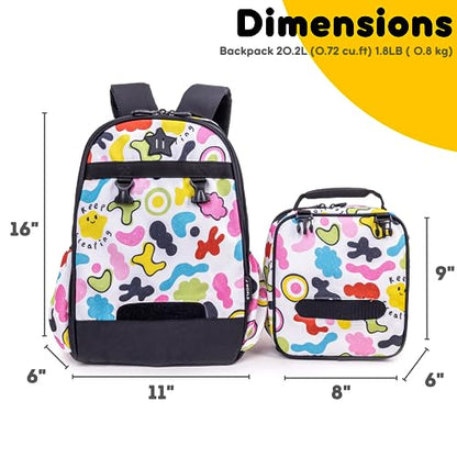 J World Duet Kids Backpack & Lunch Box Set For Boys & Girls Pre-K to Elementary School, Kiddo - color: Kiddo