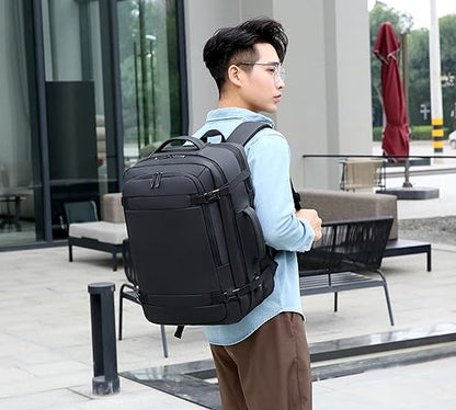 Kamlui Laptop Backpack for Men Travel Large Capacity - Fits up to 17.3-inch Notebooks Business Computer Bag - color: Black281