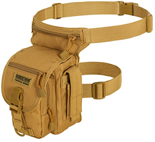 Seibertron Waterproof Tactical Outdoor Hiking Airsoft Utility Leg Bag Khaki - color: Leg Bag Khaki