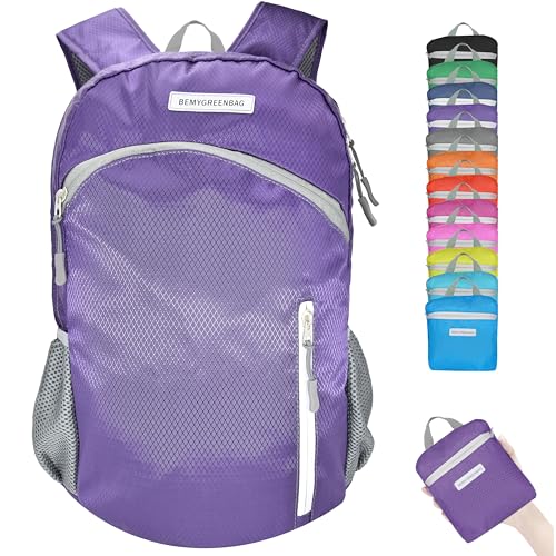35L Foldable Waterproof Backpack For Outdoor Sports Travel Inside Wet Clothes Compartment Packable For Multiple - color: 1purple
