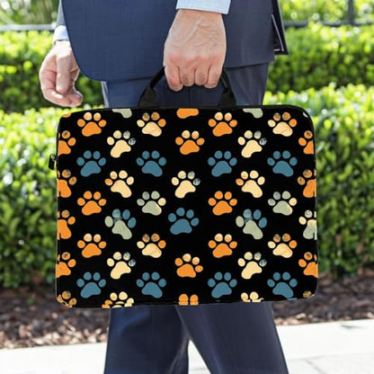 15-Inch Laptop Sleeve – Stylish, Lightweight, Shockproof, Water-Resistant Case for Lenovo, HP, Dell, Asus Notebooks - Cute Dog Paw Print - color: Cute Dog Paw Print