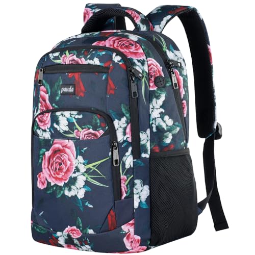 Paude Backpack for Women and Teen Girls,College Backpack Travel Laptop Bookbag for City Trip Office - color: Flower, size: 15.6 inch