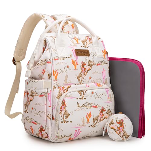 Montana West Wrangler Diaper Bag Backpack Aztec Callie Bag Travel Backpack Purses Western Multi-Function Baby Bags for Mom - color: 3pcs Light Pink