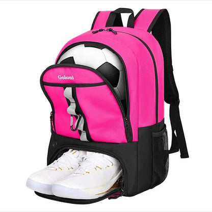 Ventilated Sports Duffel Bag with Separate Shoe Storage for Football Basketball Training Lightweight Backpack (Purple) - color: Purple