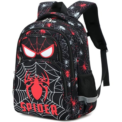 abshoo Cute Spider School Backpack For Boys Elementary Kindergarten Kids School Bag (Spider Black) - color: Spider Black