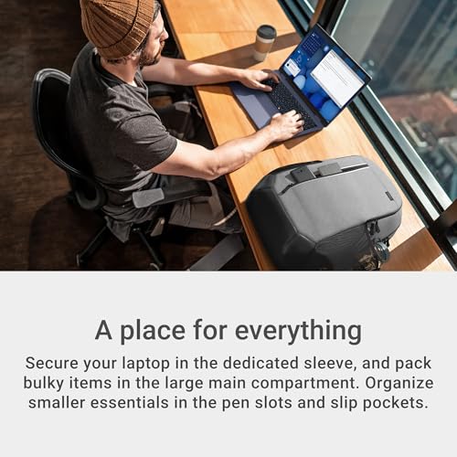 Dell Pro 14-16 Plus EcoLoop Urban Backpack - CP5625G - 27 liters, 16" Laptop Maximum, 2 x Side Pockets, 300D rPET Polyester Woven Fabric, Water Resistant, 52% Recycled Content - color: Gray 14-16"