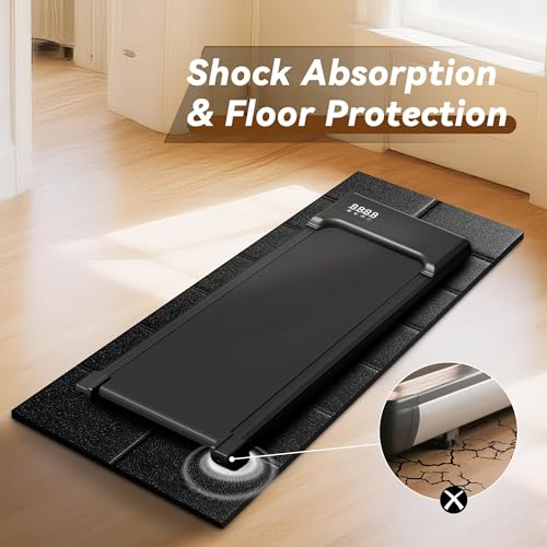 Walking Pad Mat for Carpet and Hardwood Floors, 1/4" Thick Foldable Treadmill Mat for Floor Protection, Non-Slip High Density for Bike, Elliptical, Home Gym Use - size: 55"L x 23.6"W x 0.2"Th