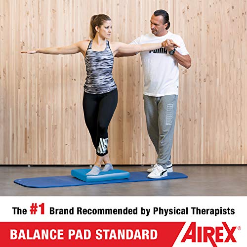 Airex Balance Pad Foam Board Stability Cushion Exercise Trainer for Balance, Stretching, Physical Therapy, Mobility, Rehabilitation and Core Strength Training 16 x 20 x 2.5, Blue - style: Standard
