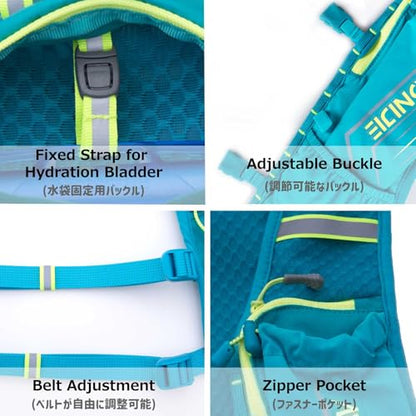 Azarxis Hydration Running Vest Backpack Pack 5L 5.5L for Women and Men Jogging Trail Race Marathon Cycling Hiking - color: #3 Black (5L) - Only Backpack
