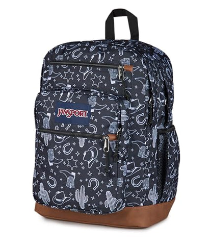 JanSport Cool Backpack with 15-inch Laptop Sleeve, Large Computer Bag Rucksack with 2 Compartments, Ergonomic Straps, Wild West Escape - color: Wild West Escape Black/Black/White