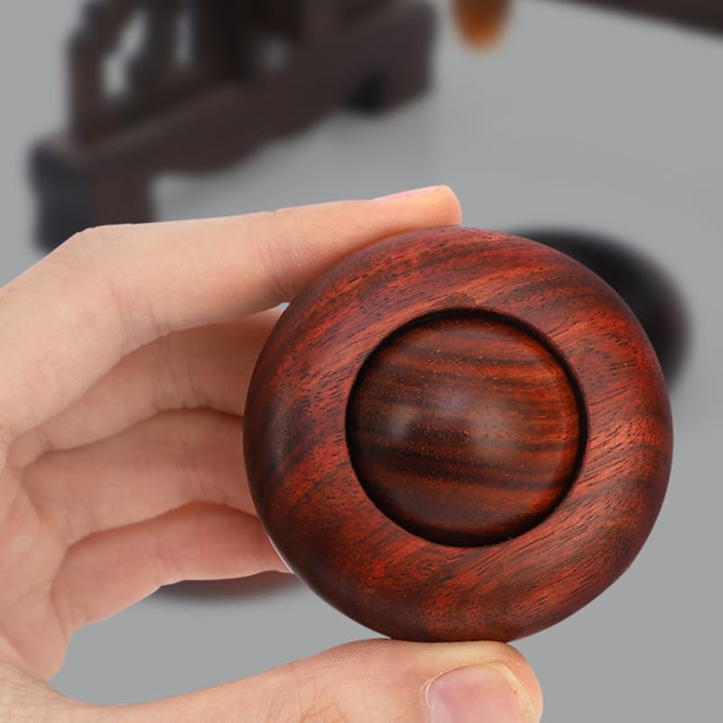 Handheld Wooden Massage Ball Small Round Hand Massager for Muscle Tension Relief Stress Relaxation Portable 2.04In Smooth Design