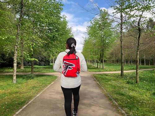 FOCO Atlanta Falcons NFL Drawstring Backpack with Zippered Pocket — Officially Licensed, Cordura Nylon - color: Atlanta Falcons
