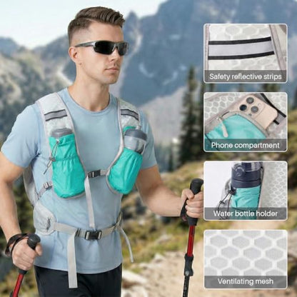 ShowyLive Lightweight Travel Backpack, Small Hiking Backpack Breathable for Cycling Trail Running Hiking - color: Blue, size: 10L