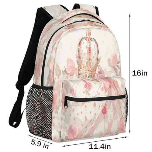 Crown Veil Laptop Backpack for Women 17 inch Backpacks Lightweight Computer Bag Rucksack Casual Daypack Work Travel - color: Multicolor-3