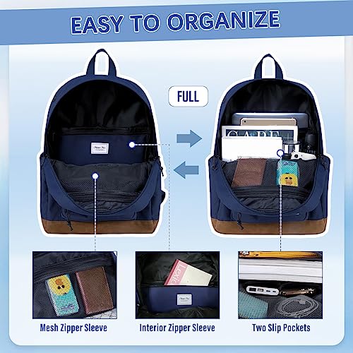 Chase Chic School Backpack for Men Women,Water Resistant Bookbag/Schoolbag/Daypack for Teen Boys Girls High School,College,Work,Travel Blue - color: Blue