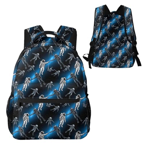 Lightweight Commuter Backpack Astronaut And Scuba Diver Art, Casual Laptop Daypack with Multi Pockets for Work, Trips and Daily Commute - color: Pattern (232)