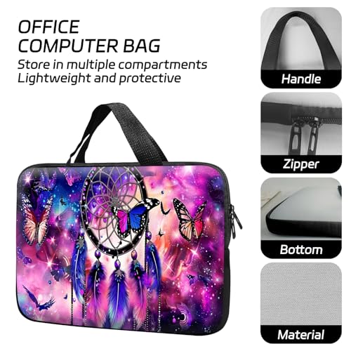 14 15 15.4 15.6 inch Laptop Handle Bag Computer Bag, Pouch Holder Notebook Sleeve Cover Soft Case Compatible for Dell,Lenovo,Toshiba HP, Asus Notebook-Beautiful Dream Catcher - color: Beautiful Dream Catcher