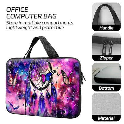 14 15 15.4 15.6 inch Laptop Handle Bag Computer Bag, Pouch Holder Notebook Sleeve Cover Soft Case Compatible for Dell,Lenovo,Toshiba HP, Asus Notebook-Beautiful Dream Catcher - color: Beautiful Dream Catcher